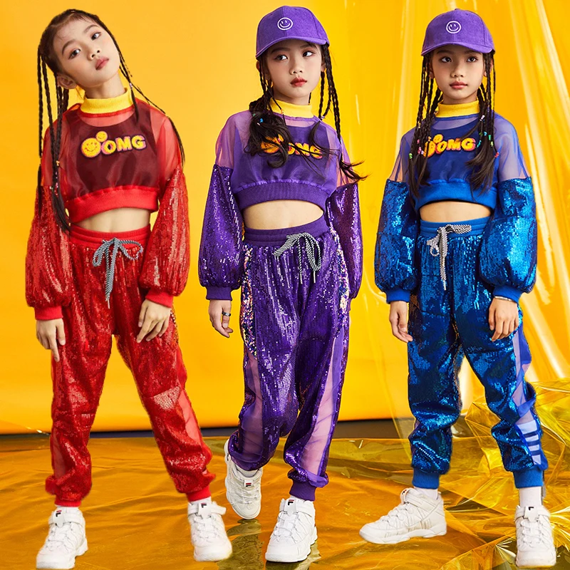 Girls Jazz Dance Costumes Purple Loose Hip Hop Stage Outfit Kids Sequin Street Dance Performance Clothes Cute Dancewear DL3043
Girls Jazz Dance Costumes Purple Loose Hip Hop Stage Outfit Kids Sequin Street Dance Performance Clothes Cute Dancewear DL3043
