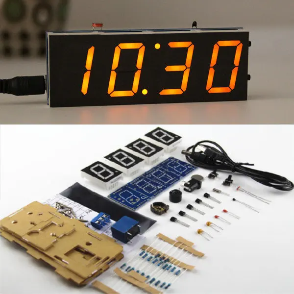 DIY Digital Clock Kit Light Control Industrial Control 1 Inch LED Electronic Kit 5 Colors in stock
DIY Digital Clock Kit Light Control Industrial Control 1 Inch LED Electronic Kit 5 Colors in stock