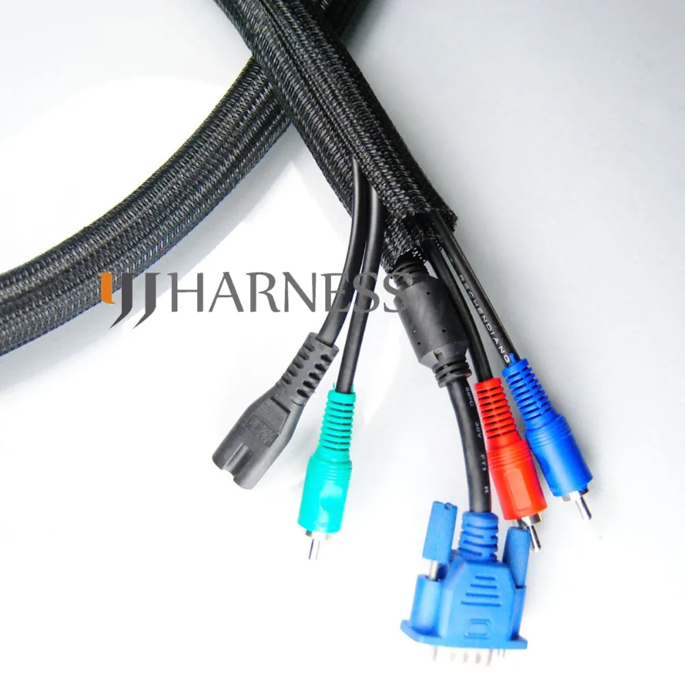 1" ID:25mm Split Braided Sleeving Cable overlaps by 25% Self closing braided cable wrap cable sock
1" ID:25mm Split Braided Sleeving Cable overlaps by 25% Self closing braided cable wrap cable sock