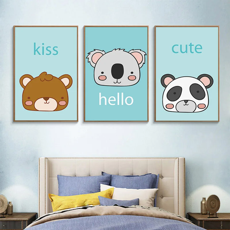 Koala Panda Bear Nursery Wall Art Cartoon Canvas Painting Nordic Posters And Prints Wall Pictures Baby Kids Room Home Decor
Koala Panda Bear Nursery Wall Art Cartoon Canvas Painting Nordic Posters And Prints Wall Pictures Baby Kids Room Home Decor