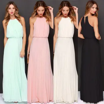 New Summer Women Sleeveless Halter Maxi Cheap Bridesmaids Dresses Elegant Off Shoulder Long Casual Beach Dresses Robe De Soiree
New Summer Women Sleeveless Halter Maxi Cheap Bridesmaids Dresses Elegant Off Shoulder Long Casual Beach Dresses Robe De Soiree