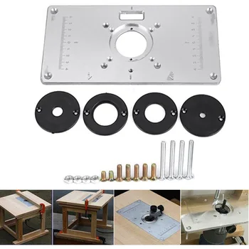 1Set 700C Aluminum Router Table Insert Plate 4 Rings Screws Woodworking Benches Engrving Machine wood work carved bench tools B2
1Set 700C Aluminum Router Table Insert Plate 4 Rings Screws Woodworking Benches Engrving Machine wood work carved bench tools B2