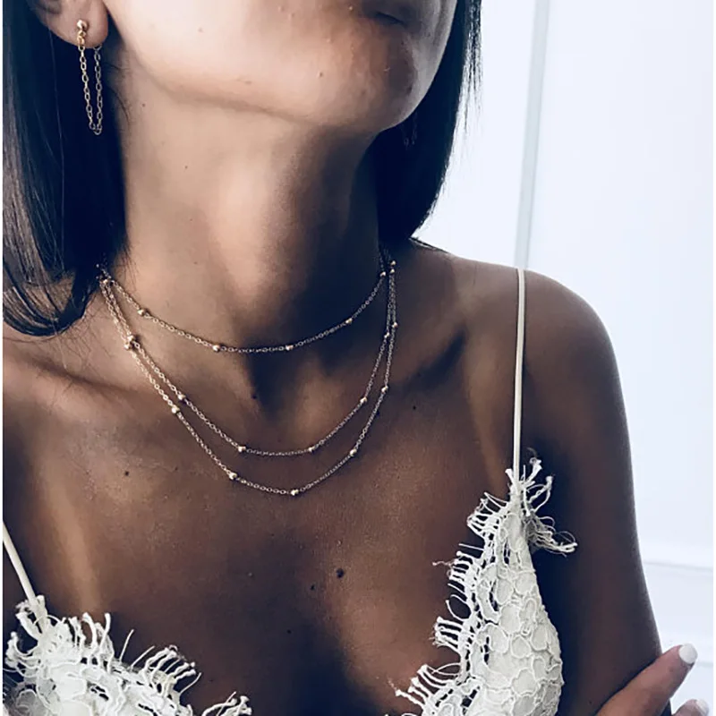 HOMOD 2019 New Fashion Choker Necklaces Accessories Trendy Jewelry Heart Love Copper Beads Chain Multilayer Necklace
HOMOD 2019 New Fashion Choker Necklaces Accessories Trendy Jewelry Heart Love Copper Beads Chain Multilayer Necklace
