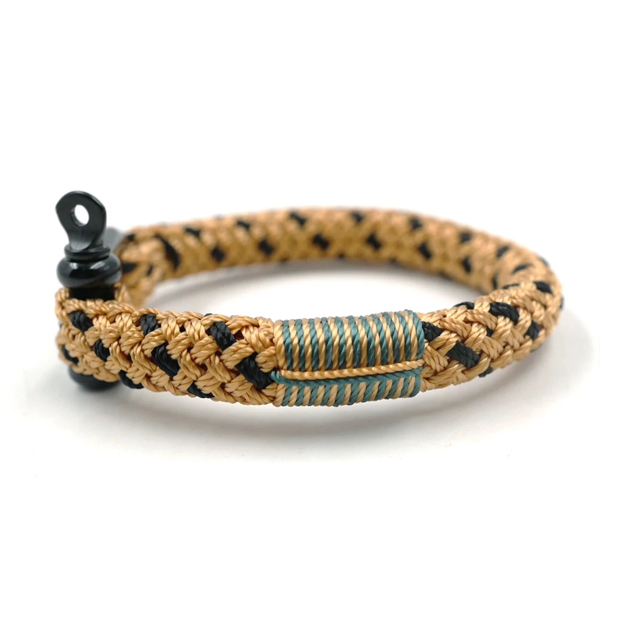 Gold Black BRT-N533 Hand-made Chic Nautical Braided Bracelet Yachting Rope Military Paracord Bracelet Wristband With D-Shackle
Gold Black BRT-N533 Hand-made Chic Nautical Braided Bracelet Yachting Rope Military Paracord Bracelet Wristband With D-Shackle