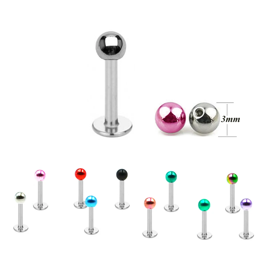 10pcs/set 361L Surgical Steel Labret Mixed Color Ball Thread Earrring Studs Cartilage Tragus Lip Piercing Jewelry
10pcs/set 361L Surgical Steel Labret Mixed Color Ball Thread Earrring Studs Cartilage Tragus Lip Piercing Jewelry