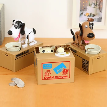 Dog Cat Children Piggy Bank Steal Coin Safe Steal Money Box Automatic Stole Coin Panda Cat Thief Money Boxes Kids Bank M5B013
Dog Cat Children Piggy Bank Steal Coin Safe Steal Money Box Automatic Stole Coin Panda Cat Thief Money Boxes Kids Bank M5B013