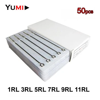 50PCS/Lot Disposable 1RL 3RL 5RL 7RL 9RL 11RL Sterilized Curved Round Liner Tattoo Needles Tattoo Supply For Machine Gun Grip
50PCS/Lot Disposable 1RL 3RL 5RL 7RL 9RL 11RL Sterilized Curved Round Liner Tattoo Needles Tattoo Supply For Machine Gun Grip