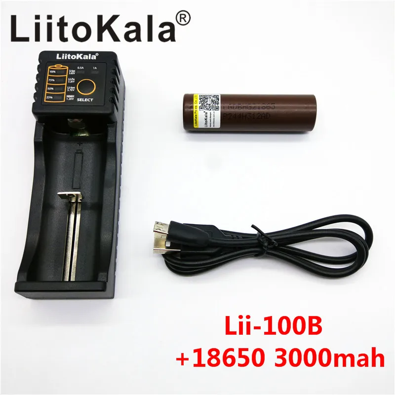 LiitoKala HG2 new original 18650 lithium battery 3.7 V 3000 mAh Rechargeable batteries 30A+Lii-100B 18650 charger
LiitoKala HG2 new original 18650 lithium battery 3.7 V 3000 mAh Rechargeable batteries 30A+Lii-100B 18650 charger