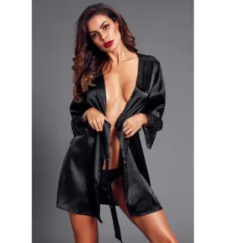 Ladies Long Sleeve Nightgown Sleepwear Mini Women Sexy Solid Lace V-neck Silk Nightdress
Ladies Long Sleeve Nightgown Sleepwear Mini Women Sexy Solid Lace V-neck Silk Nightdress