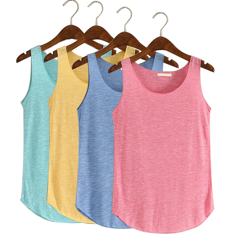 Summer Fitness Loose Tank Tops Women Casual O-Neck Stretch Slim T-Shirt Fashion Strap Shirts Sleeveless Vest Camisole Blusas
Summer Fitness Loose Tank Tops Women Casual O-Neck Stretch Slim T-Shirt Fashion Strap Shirts Sleeveless Vest Camisole Blusas