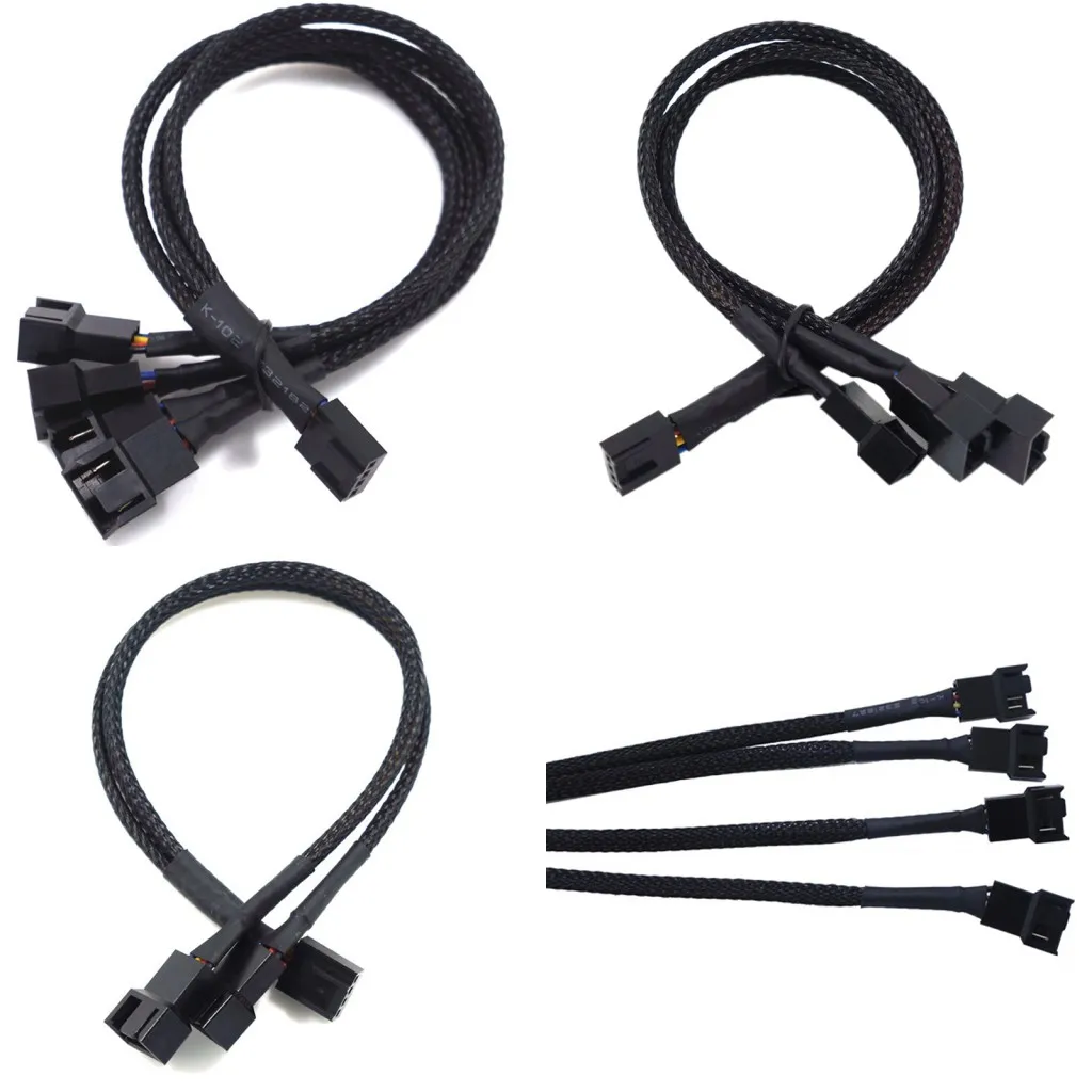 1 To 2/3/4 Ways Splitter Black Sleeved 27cm Extension Cable Connector 4Pin PWM Extension Cables 4 Pin Pwm Fan Cable
1 To 2/3/4 Ways Splitter Black Sleeved 27cm Extension Cable Connector 4Pin PWM Extension Cables 4 Pin Pwm Fan Cable