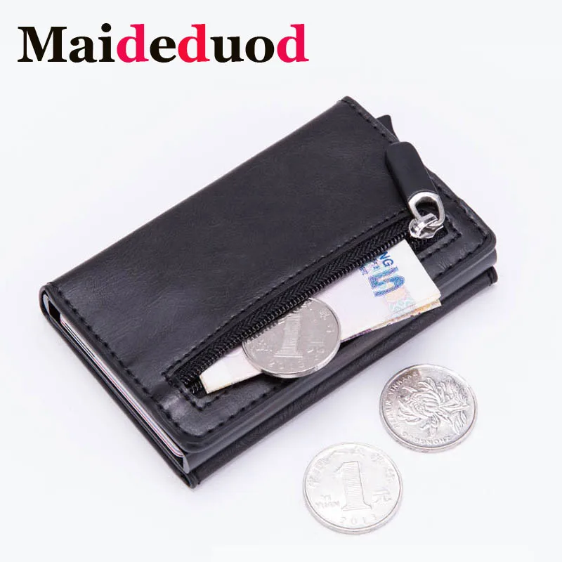 Maideduod Fashion Smart card holder Leather Coin Purses Magnetic Closing Card case Casual Men wallet RFID Blocking Card Wallet
Maideduod Fashion Smart card holder Leather Coin Purses Magnetic Closing Card case Casual Men wallet RFID Blocking Card Wallet