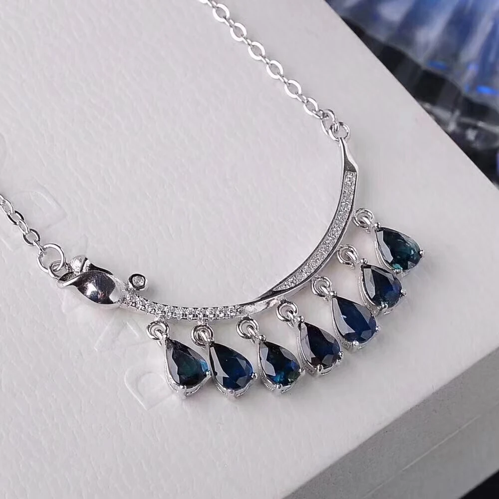 natural blue sapphire Elegant Tulip flowers necklace natural gemstone pendant necklace S925 silver women party fine jewelery
natural blue sapphire Elegant Tulip flowers necklace natural gemstone pendant necklace S925 silver women party fine jewelery