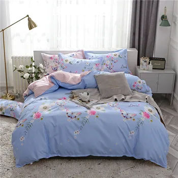 Home Textile Pastoral Butterfly Printing Flowers Style 3/4pcs Bedding Sets Bed Linen Bed Set queen king Bedclothes Pillowcase
Home Textile Pastoral Butterfly Printing Flowers Style 3/4pcs Bedding Sets Bed Linen Bed Set queen king Bedclothes Pillowcase