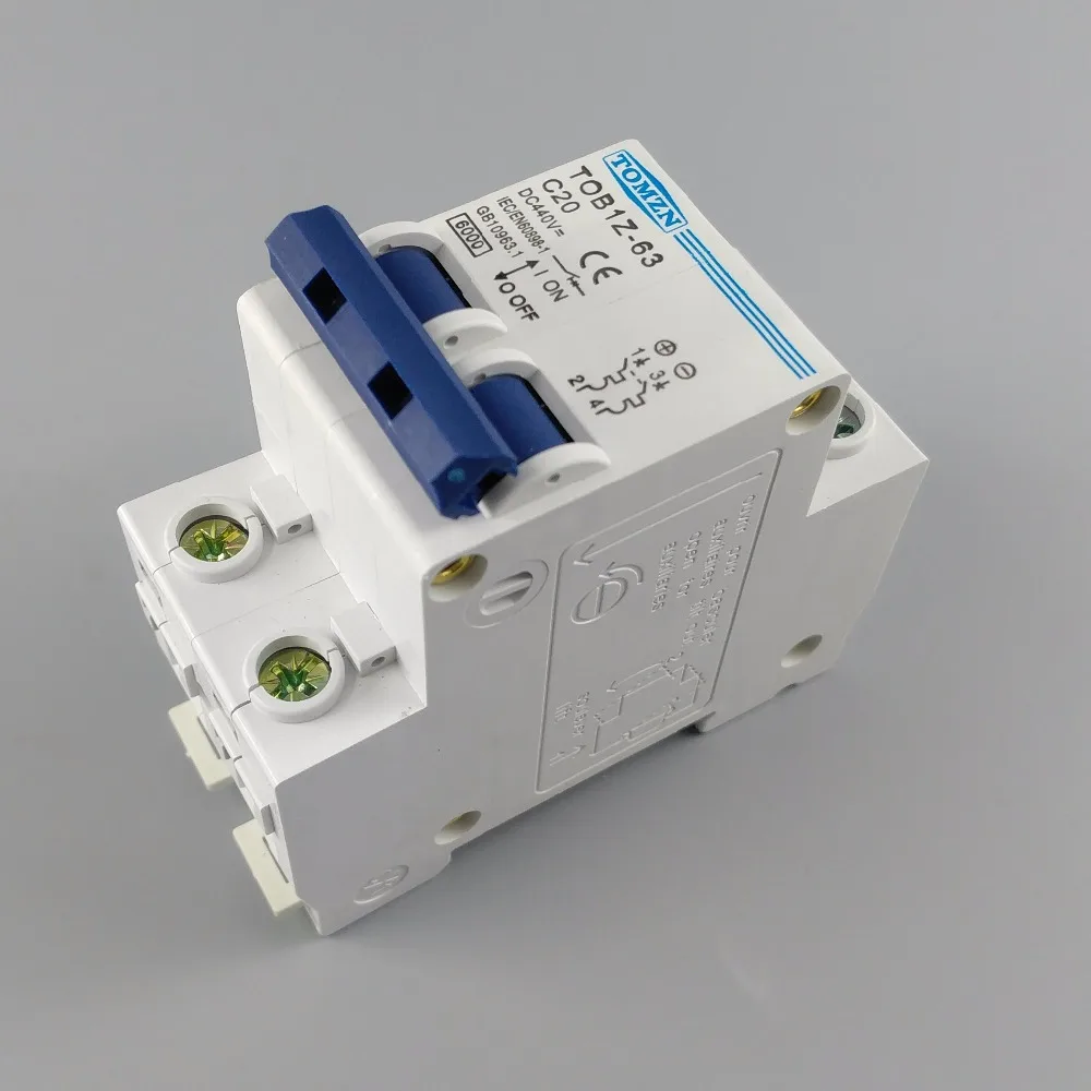 2P 20A DC 440V автоматический выключатель постоянного тока кривая MCB C|mcb circuit breaker|mcb abbmcb