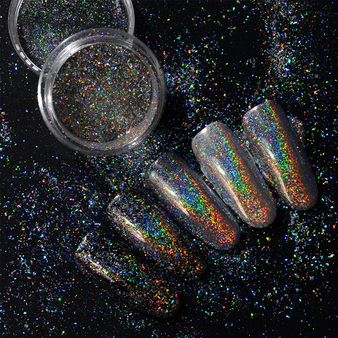 0.2g/box Laser Bling Flecks Chrome Magic Effect Irregular Nail Glitters Galaxy Holo Flakes Change Colour Nail Art Powders
0.2g/box Laser Bling Flecks Chrome Magic Effect Irregular Nail Glitters Galaxy Holo Flakes Change Colour Nail Art Powders