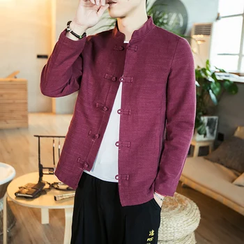 Jacket Men Chinese Style 2020 Spring New Tang Suit Vintage Jacket Fashion High Quality Casual Solid Linen Coat Large Size 5XL
Jacket Men Chinese Style 2020 Spring New Tang Suit Vintage Jacket Fashion High Quality Casual Solid Linen Coat Large Size 5XL
