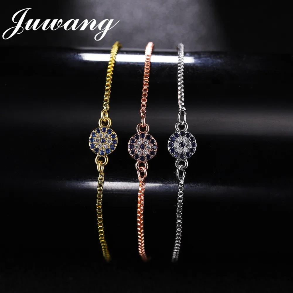 JUWANG Wholesale 2018 Blue Evil Eye Bracelet for Woman Girl Greek Eye CZ Cubic Zirconia Gold Color Chain Bracelet Fashion Gift
JUWANG Wholesale 2018 Blue Evil Eye Bracelet for Woman Girl Greek Eye CZ Cubic Zirconia Gold Color Chain Bracelet Fashion Gift