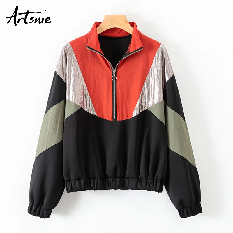 Artsnie Winter 2018 Black Casual Patchwork Turtleneck Pullovers Women Zipper Long Sleeve Sweatshirts Femme Autumn 2018 Sportwear
Artsnie Winter 2018 Black Casual Patchwork Turtleneck Pullovers Women Zipper Long Sleeve Sweatshirts Femme Autumn 2018 Sportwear