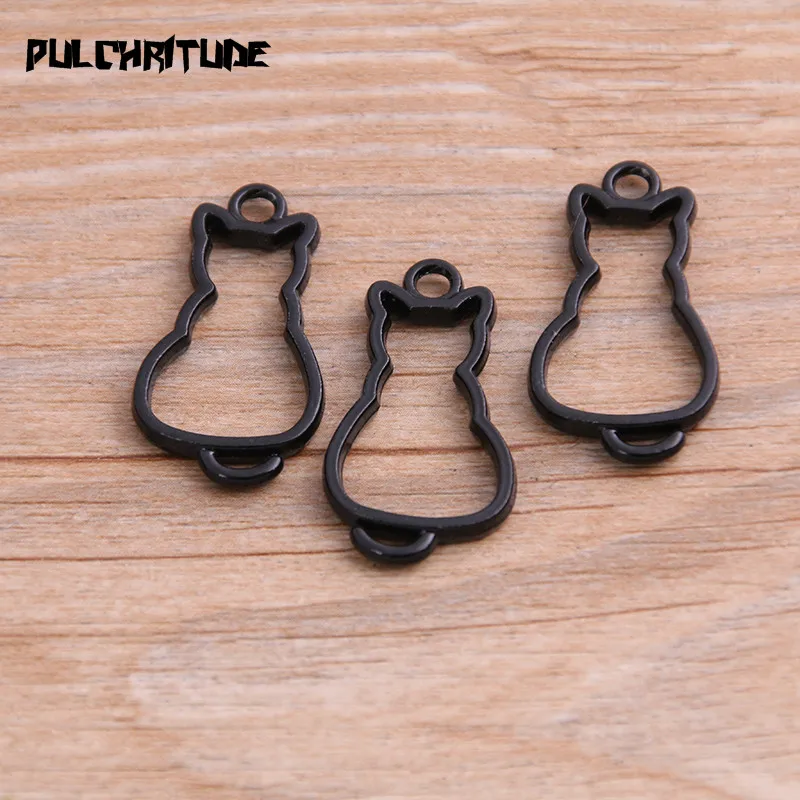 PULCHRITUDE 10pcs 16*31mm Black Alloy Jewelry Accessories Article For Animal Cat Charm Hollow Glue Blank Pendant Tray Bezel
PULCHRITUDE 10pcs 16*31mm Black Alloy Jewelry Accessories Article For Animal Cat Charm Hollow Glue Blank Pendant Tray Bezel