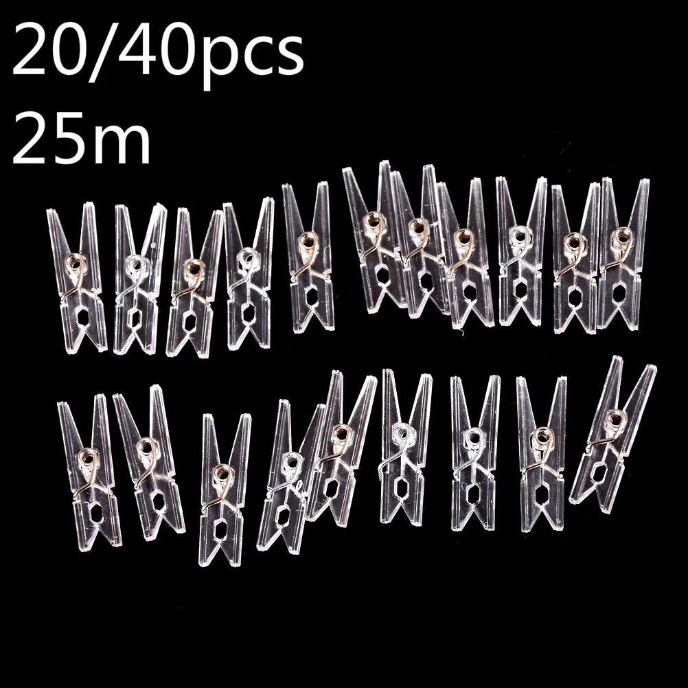 20/40pcs 25m Mini Spring Clear Transparent Clips Clothes Photo Paper Peg Pin Clothespin Craft Clips Party Home Decoration
20/40pcs 25m Mini Spring Clear Transparent Clips Clothes Photo Paper Peg Pin Clothespin Craft Clips Party Home Decoration