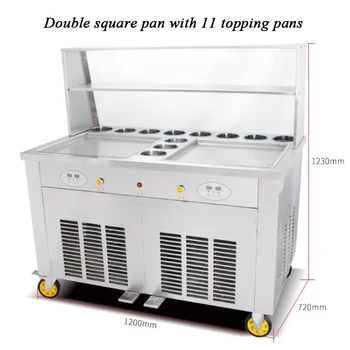 Double 45cm square pans with 11 tanks fry ice cream roll machine ice cream roll fryer fried ice cream roll machine
Double 45cm square pans with 11 tanks fry ice cream roll machine ice cream roll fryer fried ice cream roll machine
