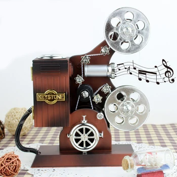 1PC Music Box Vintage Handmade Film Projector Wind up Musical Box Storage Box Melody Box for Valentine's Day Gift Decor
1PC Music Box Vintage Handmade Film Projector Wind up Musical Box Storage Box Melody Box for Valentine's Day Gift Decor