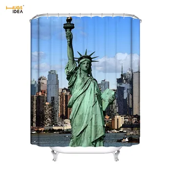 HUGSIDEA World Scenic Design Shower Curtain 3D Statue of Liberty Bath Curtain Decor Bathroom Moldproof Waterproof Fabric Curtain
HUGSIDEA World Scenic Design Shower Curtain 3D Statue of Liberty Bath Curtain Decor Bathroom Moldproof Waterproof Fabric Curtain