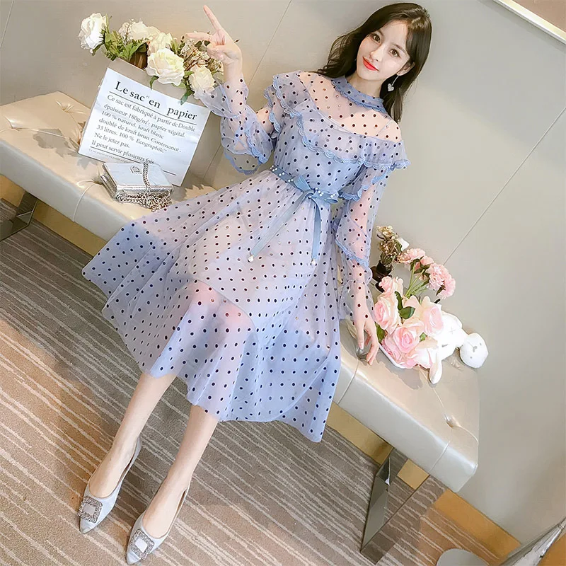 Xiao Qingxin Mesh Point Suspension with Two Suits of Dresses for Spring Female Spring Dresses
Xiao Qingxin Mesh Point Suspension with Two Suits of Dresses for Spring Female Spring Dresses