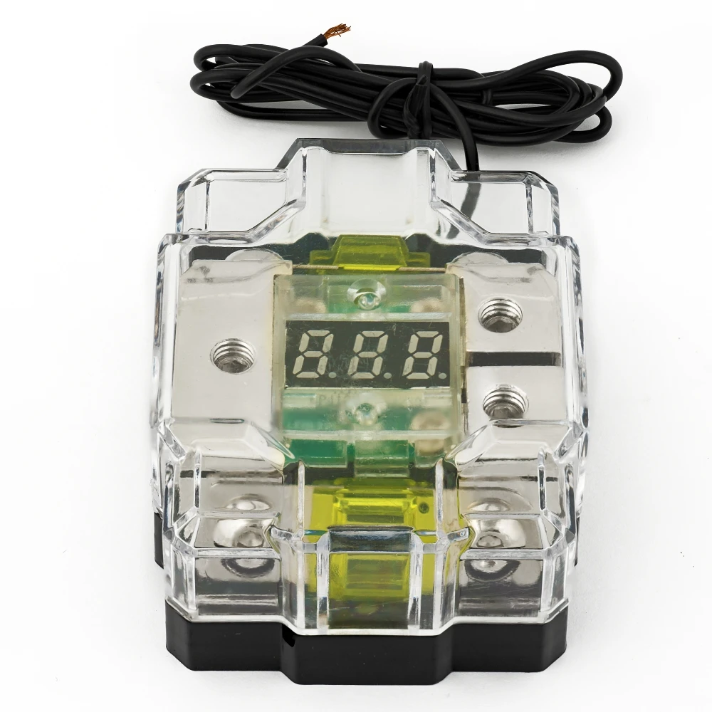 Universal Car Auto Digital LED Voltage Display Audio Amplifier Fuse Holder 100A 1 in 2 way out
Universal Car Auto Digital LED Voltage Display Audio Amplifier Fuse Holder 100A 1 in 2 way out