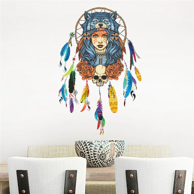 Flying Dream Catcher Feathers Wall Sticker Symbol Indian Home Decor Bedroom Living room Wall Decals Art Poster Mural
Flying Dream Catcher Feathers Wall Sticker Symbol Indian Home Decor Bedroom Living room Wall Decals Art Poster Mural