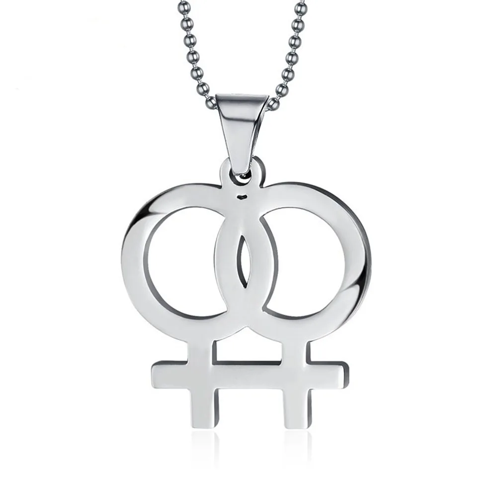 1 PC New Arrival Women Homosexual Pride Pendant Necklace Lesbian Double Female Symbol Explanation collier femme
1 PC New Arrival Women Homosexual Pride Pendant Necklace Lesbian Double Female Symbol Explanation collier femme