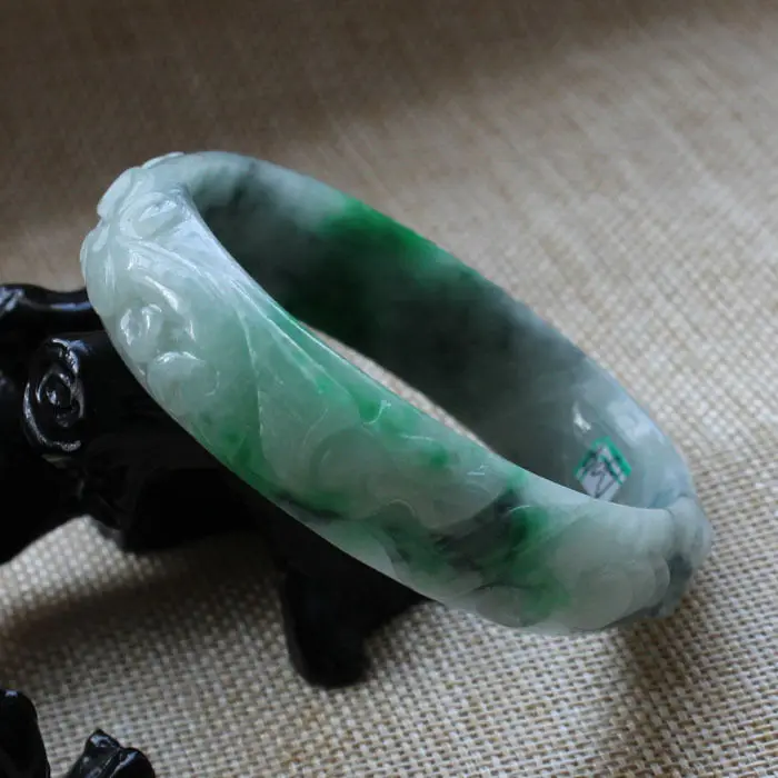 A-04 Vintage Chinese Hand-carved Emerald Green stoneite stone Bracelet Bangle 58mm 10.20 40
A-04 Vintage Chinese Hand-carved Emerald Green stoneite stone Bracelet Bangle 58mm 10.20 40