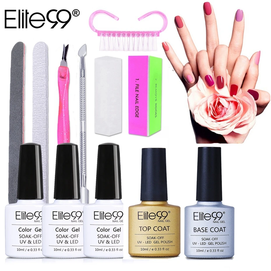 Elite99 Nail Art Manicure Tool 3pcs Nude Color UV LED Gel Base Top Coat Polish With Nail File Buffle kit For Nail Art Design
Elite99 Nail Art Manicure Tool 3pcs Nude Color UV LED Gel Base Top Coat Polish With Nail File Buffle kit For Nail Art Design