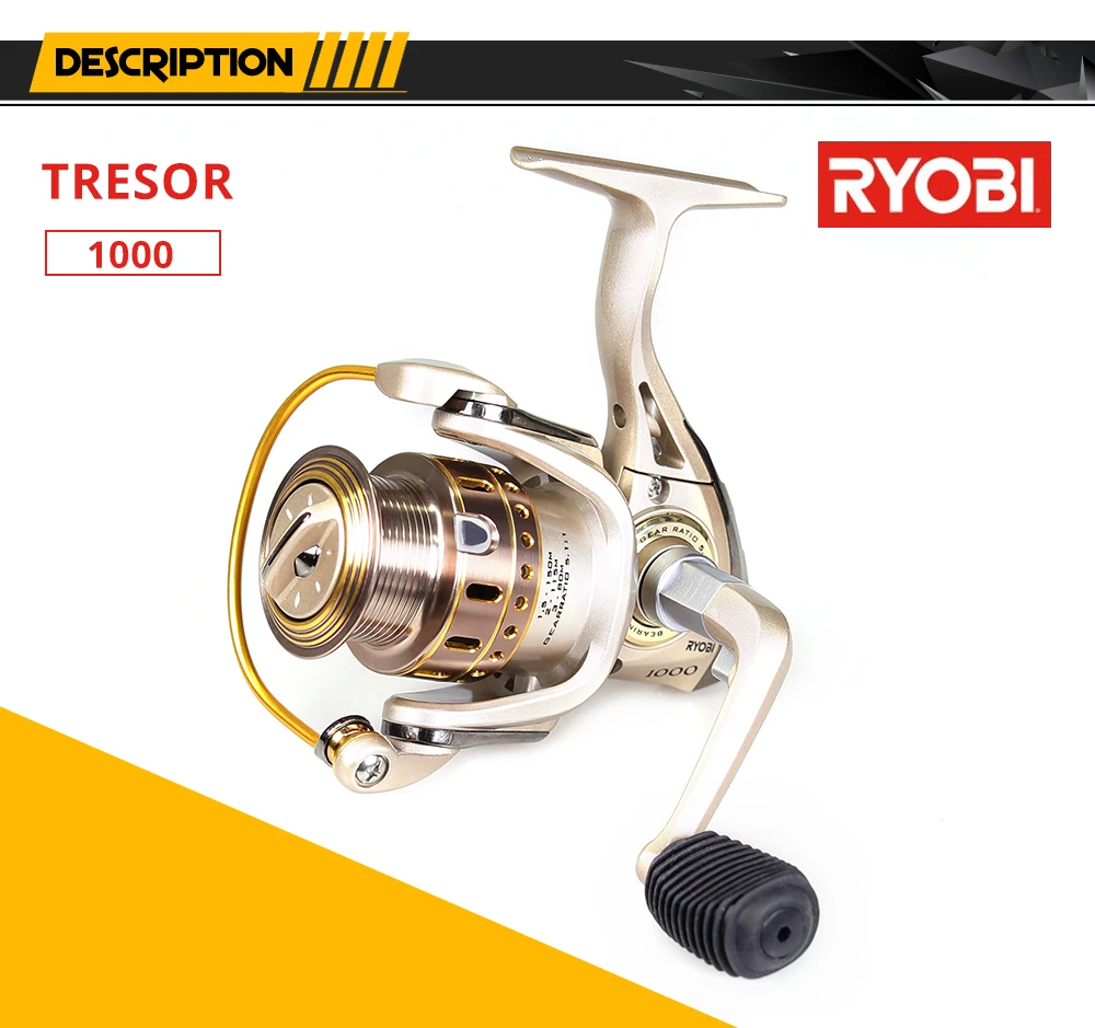 Ryobi Tresor Spinning Reel 1000/ 2000/ 3000/ 4000 Fishing Reel 5+1Bb Gear