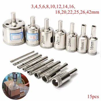 15pcs 3-42mmDiamond Coated Core Hole Saw Drill Bit Rotary Tool Marble Glass Diamond Hole Saws Set 
15pcs 3-42mmDiamond Coated Core Hole Saw Drill Bit Rotary Tool Marble Glass Diamond Hole Saws Set