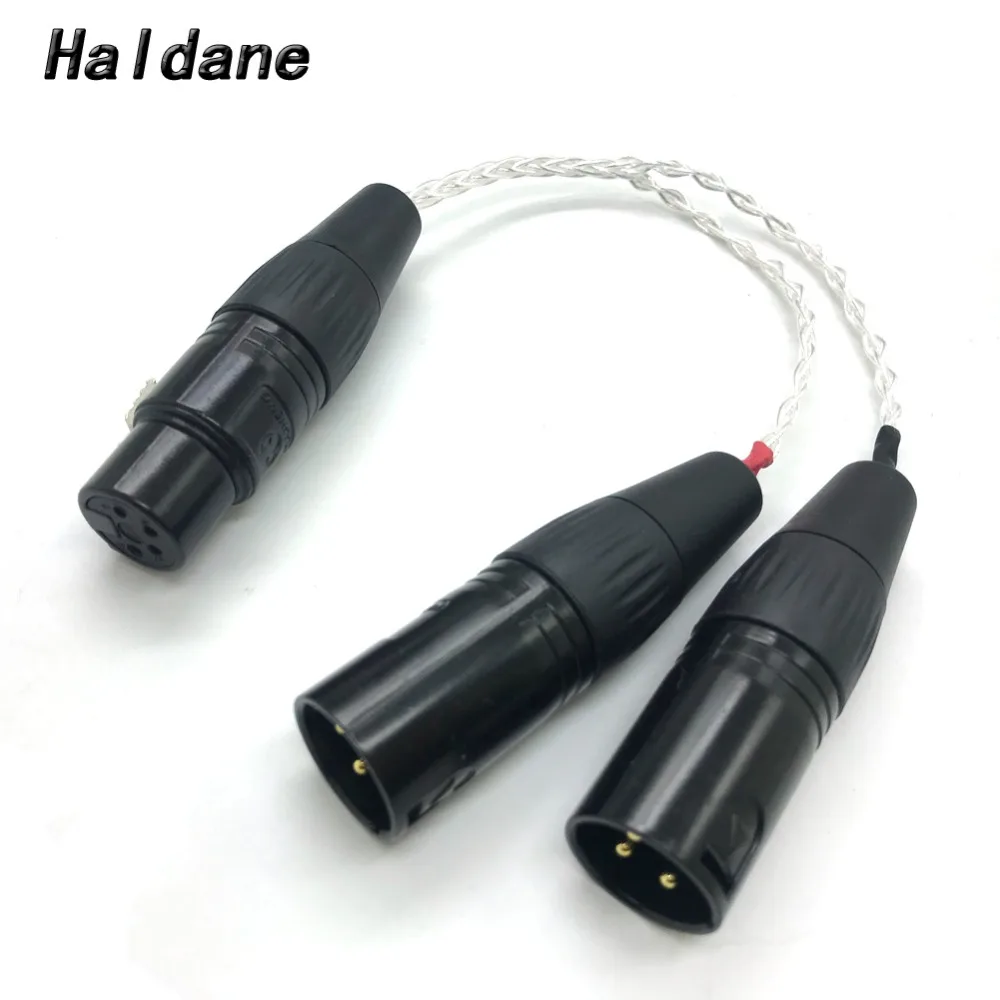 Haldane HIFI 7N OCC Silver Plated 4-pin XLR Female to 2x 3-pin XLR Male Balanced Cable Headphone Audio Adapter Connector
Haldane HIFI 7N OCC Silver Plated 4-pin XLR Female to 2x 3-pin XLR Male Balanced Cable Headphone Audio Adapter Connector