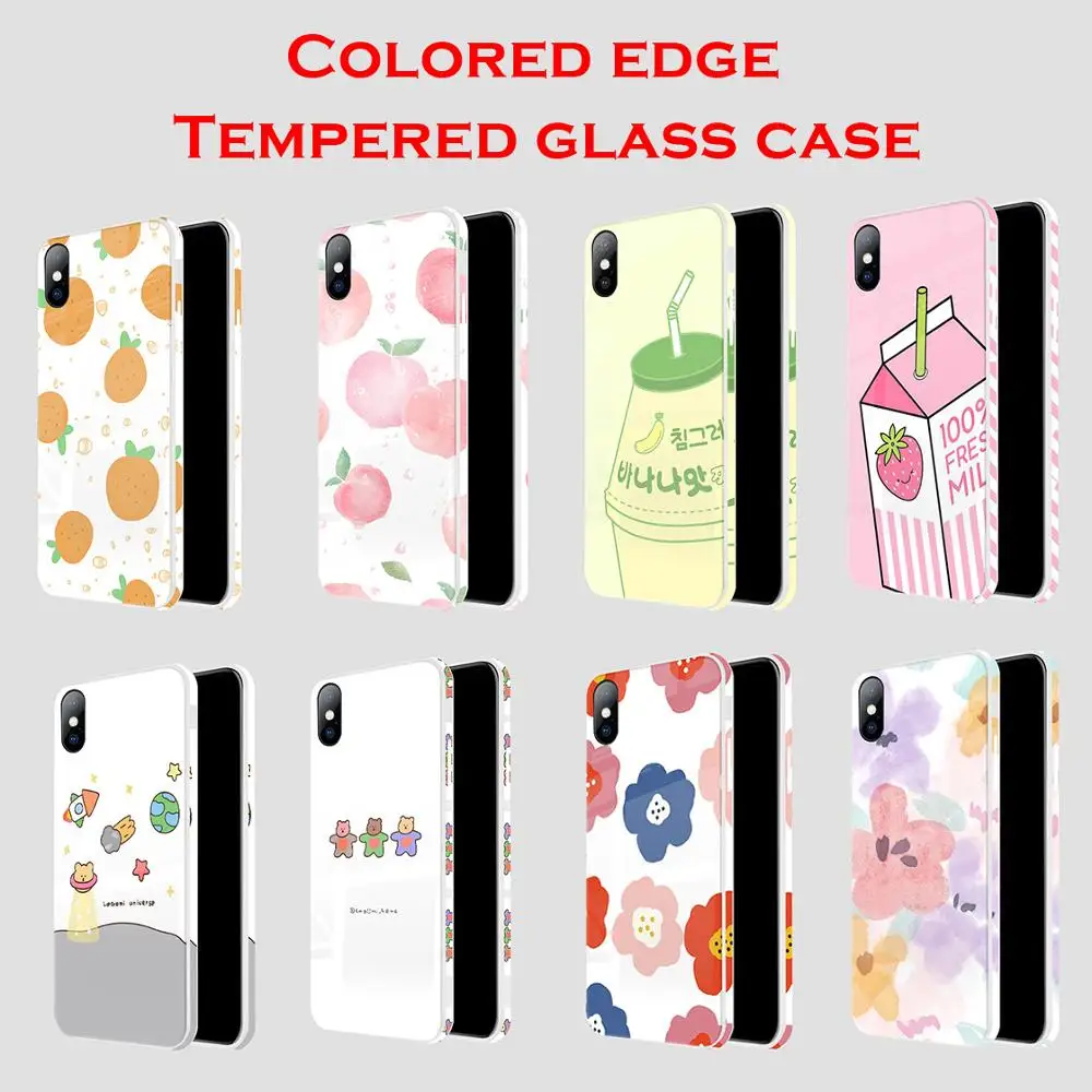 cute cartoon Tempered Glass Phone Case For iPhone 7 8 XR X 6S 6 S 7 Plus XS Max Cover Soft TPU Edge Cover Colorful Luxury Shell
cute cartoon Tempered Glass Phone Case For iPhone 7 8 XR X 6S 6 S 7 Plus XS Max Cover Soft TPU Edge Cover Colorful Luxury Shell