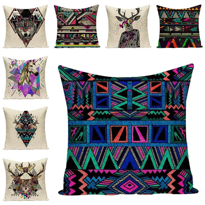 Geometry and Animal Stitching Printed Pillow Cover Cotton Linen Pillow Case Sofa Throw Pillowcases Car Chair Cushions Home Decor
Geometry and Animal Stitching Printed Pillow Cover Cotton Linen Pillow Case Sofa Throw Pillowcases Car Chair Cushions Home Decor