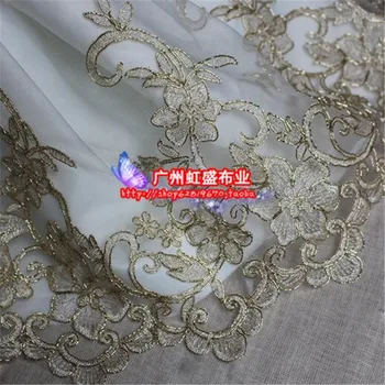 Delicate 3Yd Wedding Dress Cording Lace Applique Light Gold Thread Embroidery Lace Accessories Trim LJ0008
Delicate 3Yd Wedding Dress Cording Lace Applique Light Gold Thread Embroidery Lace Accessories Trim LJ0008