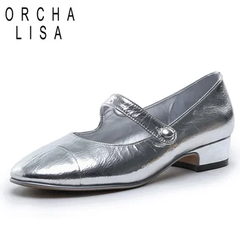 ORCHA LISA Spring genuine Leather new flats Women ladies buckle Mary Jane Shoes Loafers Woman Flat ballet shoes beige silver
ORCHA LISA Spring genuine Leather new flats Women ladies buckle Mary Jane Shoes Loafers Woman Flat ballet shoes beige silver