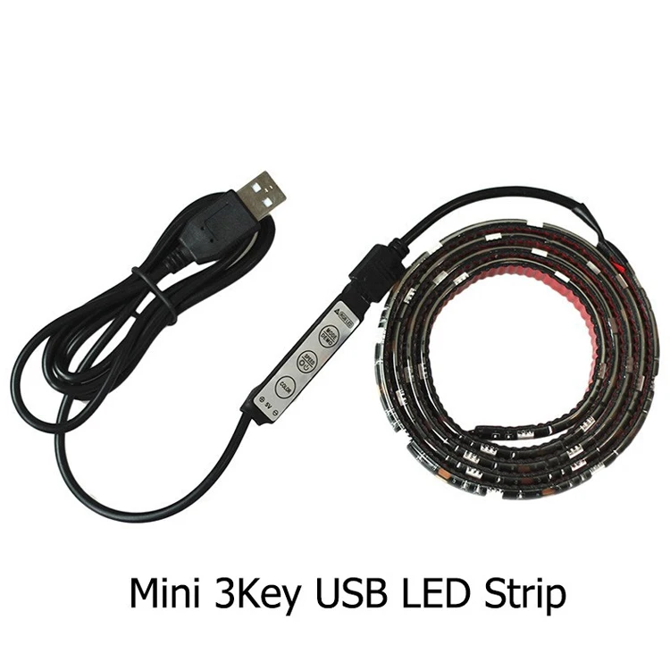 Free Shipping Mini 3 Key USB LED TV Computer Background Decorative Lights 1Meter Led Strip
Free Shipping Mini 3 Key USB LED TV Computer Background Decorative Lights 1Meter Led Strip