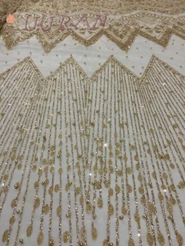 Gold beads glued glitter African tulle mesh lace fabric best quality nigerian embroidery net lace fabric
Gold beads glued glitter African tulle mesh lace fabric best quality nigerian embroidery net lace fabric