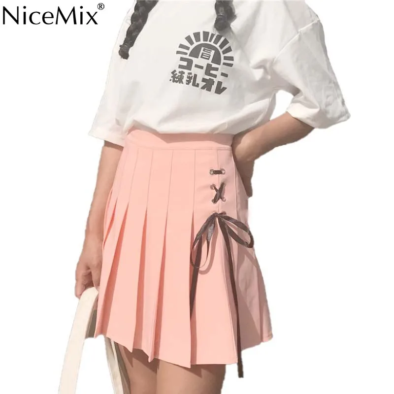 NiceMix 2019 Summer Skirt Women Lace Up High Waist Skirts Womens Preppy Style Pleated Mini Skirt Femme 21058
NiceMix 2019 Summer Skirt Women Lace Up High Waist Skirts Womens Preppy Style Pleated Mini Skirt Femme 21058