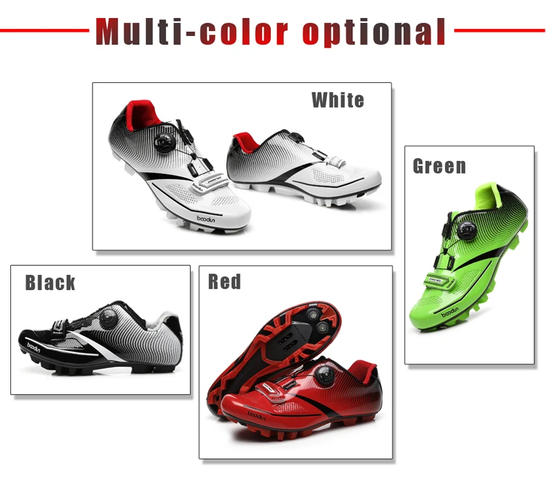 BOODUN Men's Cycling Shoes Road Bike Shoes Mountain Bike Bicycle MTB Shoes Reflective Cycle Sneaker Triathlon Racing Shoe