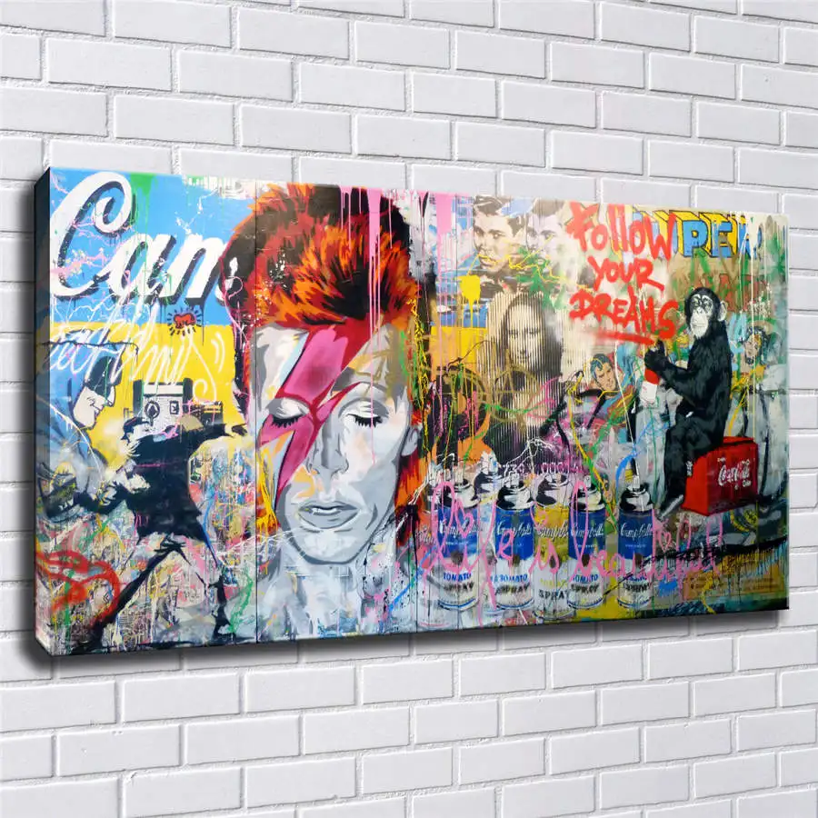 Mr Brainwash Banksy Graffiti Wall Art Oil Painting Poster Canvas Painting Print Pictures for Living Room Home Decor 9
Mr Brainwash Banksy Graffiti Wall Art Oil Painting Poster Canvas Painting Print Pictures for Living Room Home Decor 9