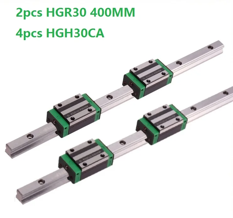

2pcs Linear Guide Rail HGR30 -L 400MM And 4pcs HGH30CA Linear Narrow Sliding Blocks Carriages CNC Router Parts