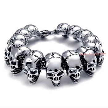 Men Ethiopian Jewelry Stainless Steel Silver Color 22cm 24.3MM Trendy Cuban Chain Mens Skull Shape Bracelet
Men Ethiopian Jewelry Stainless Steel Silver Color 22cm 24.3MM Trendy Cuban Chain Mens Skull Shape Bracelet