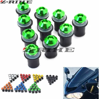 10X 5mm Motorcycle Screw Kit Motorbike Windscreen Windshield Bolts Screws for KAWASAKI z800 NINJA 300R Z750 Z800/E version ZZR6 
10X 5mm Motorcycle Screw Kit Motorbike Windscreen Windshield Bolts Screws for KAWASAKI z800 NINJA 300R Z750 Z800/E version ZZR6