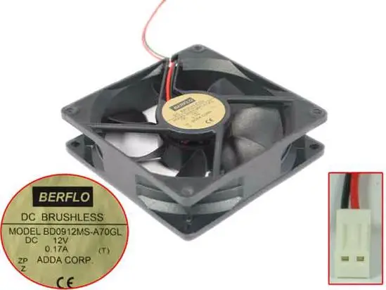 ADDA BD0912MS-A70GL DC 12V 0.17A 92x92x25 мм 2-проводной Вентилятор охлаждения сервера
ADDA BD0912MS-A70GL DC 12V 0.17A 92x92x25 мм 2-проводной Вентилятор охлаждения сервера